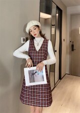 秋冬小香风连衣裙，女装连衣裙，秀丽一生