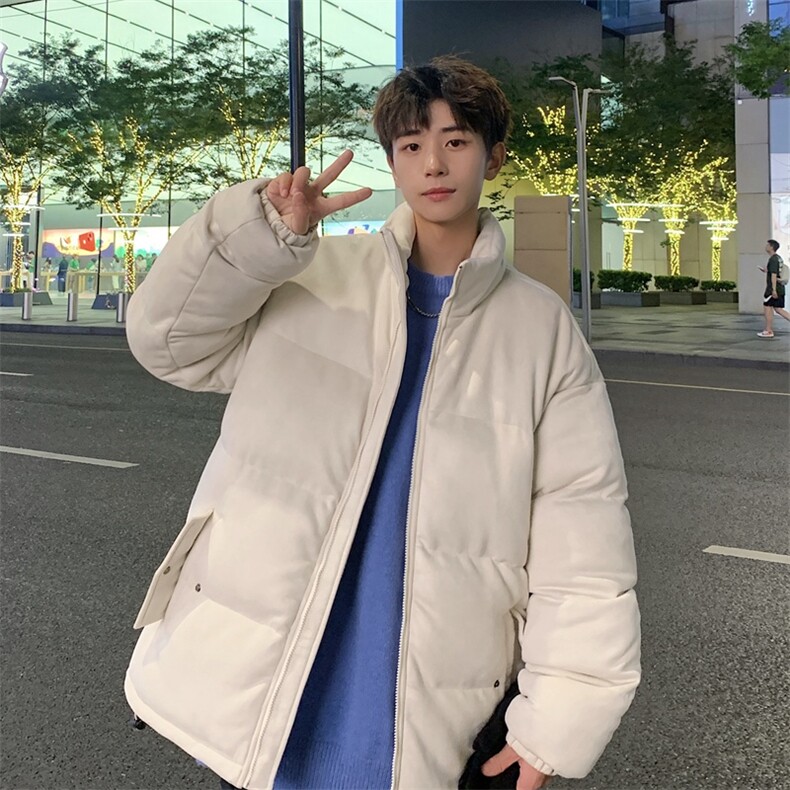 麂皮绒棉衣男潮流上衣港风加厚保暖宽松立领外套M0779-P100,男装棉衣,星座308B-2