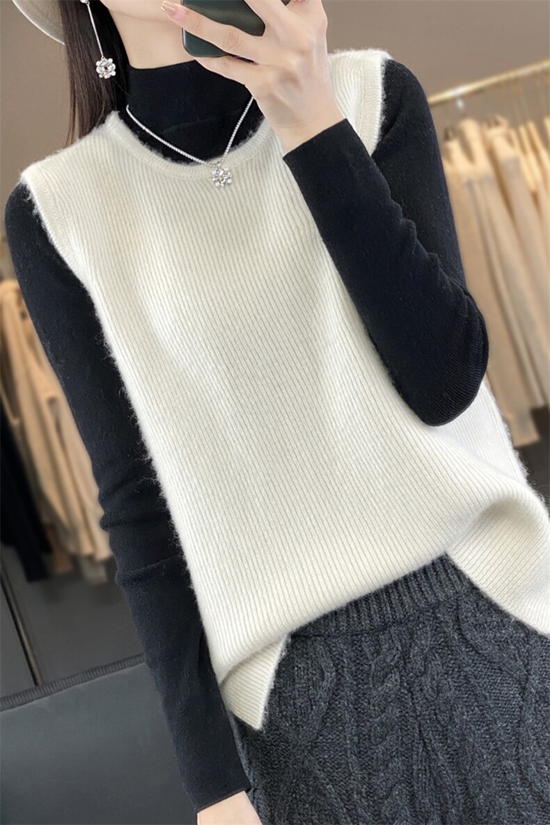 无袖背心裙内搭马甲针织打底衫女秋冬2024新款,女装马甲,羿纯羊绒