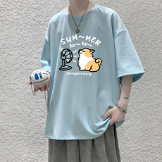 华夫格t恤男短袖男大码五分袖HT73420-P22，男装T恤，电商A040