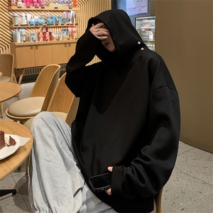 2024春季新款立领连帽卫衣男纯色套头高级感上衣 现货W7943-P45图片