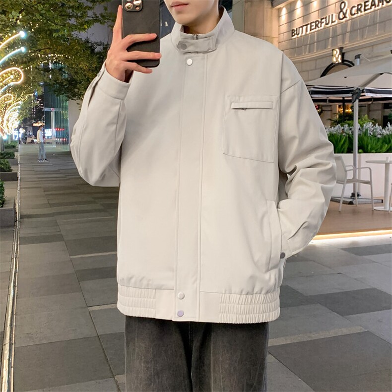 防风夹克男2025春季新款防泼水潮牌百搭立领外套，男装夹克，星座309（原A406）