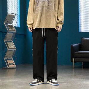 欧美高街vibe裤子男设计感小众美式hiphop侧边三拉链RK308P45图片