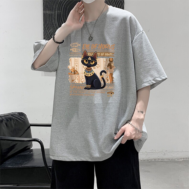 华夫格t恤男短袖男大码五分袖大皂风HT73429-P22,男装T恤,电商A040