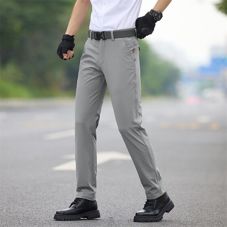 男士战术裤夏季薄款弹力直筒休闲裤户外速干运动通勤男裤图片