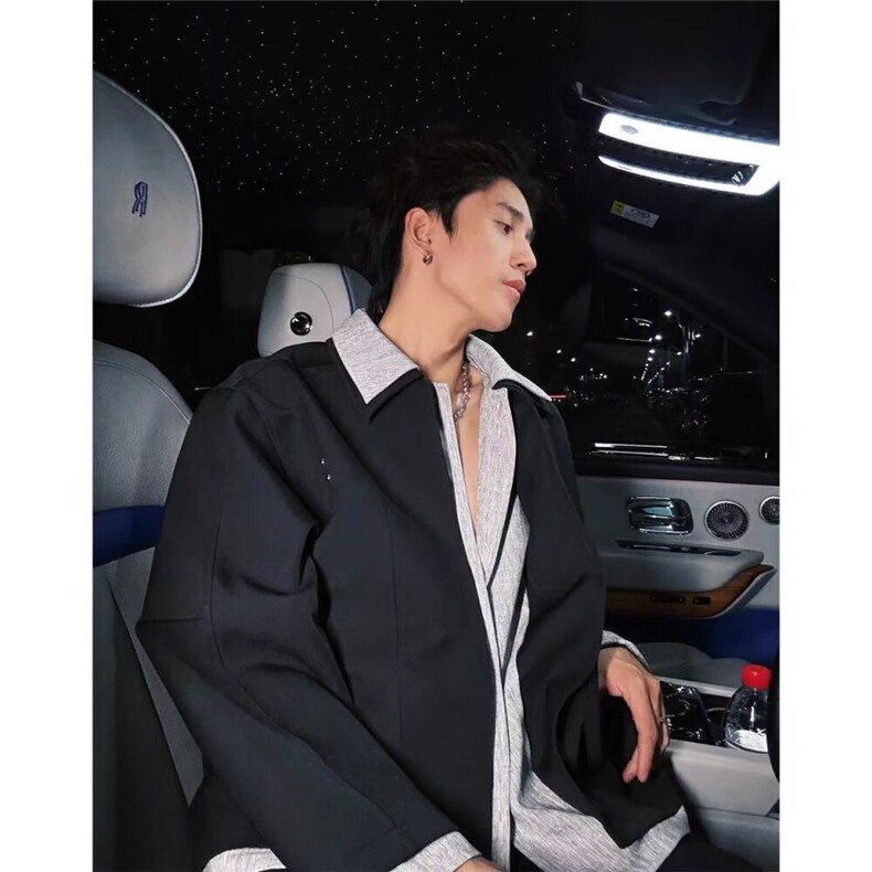 2025春秋痞帅外套男高街潮牌港风日系原宿风韩版潮流宽松夹克，男装夹克，四季星座505