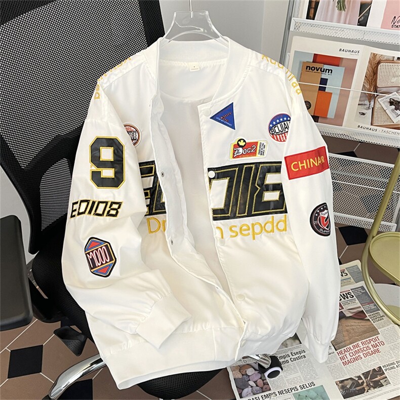 F120-P632024美式复古刺绣机车棒球服男高街ins潮牌嘻哈宽松夹克,男装夹克,星座512-6