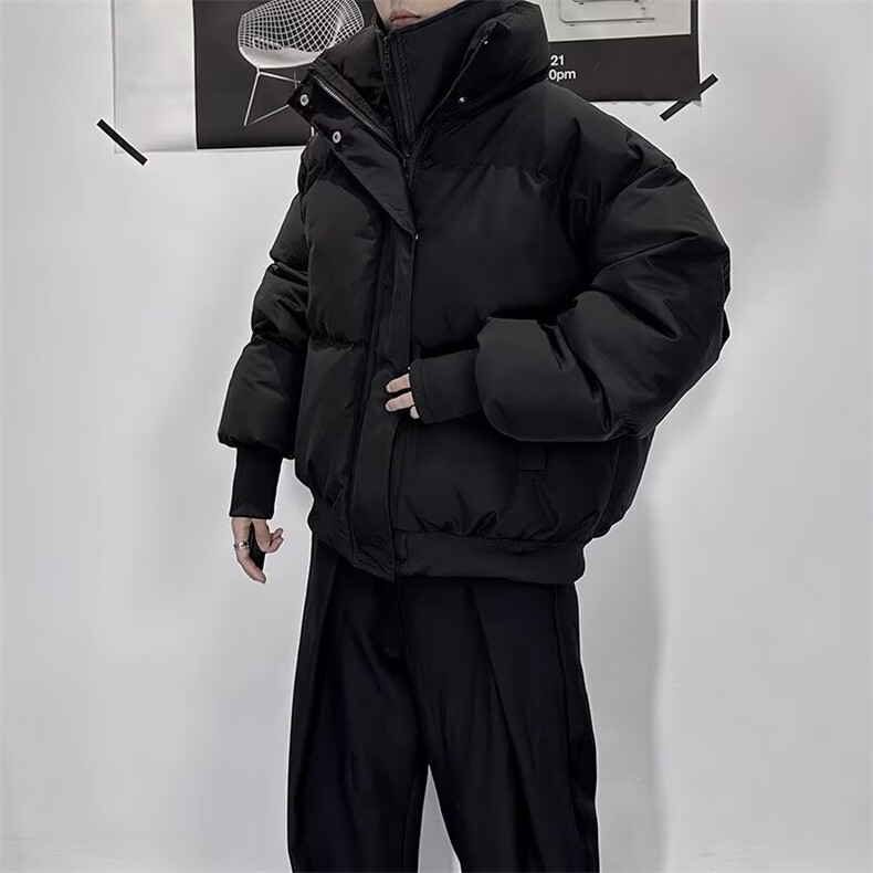 时尚简约假两件棉衣日系百搭慵懒原宿文艺潮流流行insMY95-P90,男装棉衣,电商C216