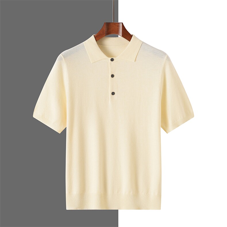 男士夏季商务休闲百搭舒适POLO领短袖，男装T恤，牧绒家园