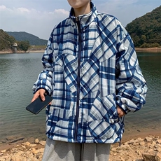 2023新款情侣装羊羔绒夹克男春秋冬季潮牌棉衣外套上衣W6251-P72，男装棉衣，星座512-2