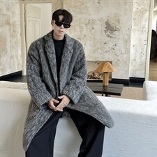 港风长毛马海毛财阀羊毛呢子长款西装毛呢外套男FY77909P198控288，男装风衣，星座226-1