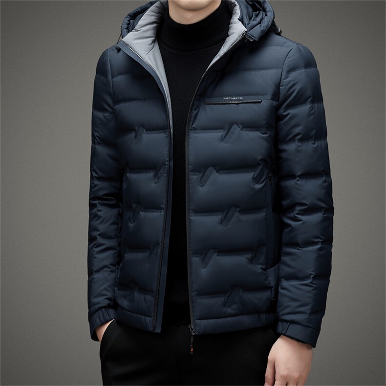 BAMJ-8950钱塘2020-2商务休闲冬季厚款连帽中年男士羽绒服P175,男装羽绒服,钱塘207-2