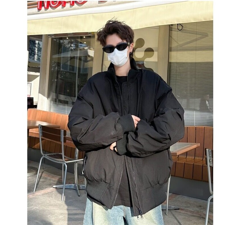F649P93秋冬立领棒球棉服男士短宽廓形高级感冬季外套棉袄,男装夹克,星座512-6