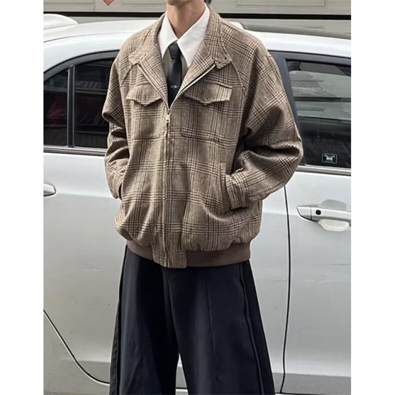 小香风牛仔外套男款春秋季宽松工装夹克痞帅复古棒球服JY6627,男装工装外套,星座1116A（原606A-3）