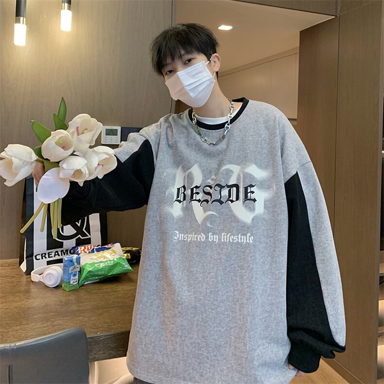 B266-T02-P6023春季新款宽松休闲套头情侣百搭卫衣,男装卫衣,星座B257-1