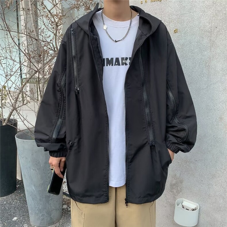 青春流行夹克外穿拉链连冲锋衣秋冬潮新款C8082P58,男装夹克,星座1116-2