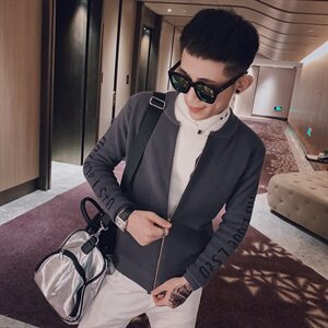 3秋季男装针织衫外套社会小伙帅气开衫修身毛衣C301B-MY05图片