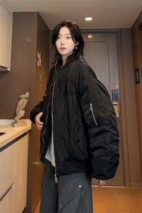 飞行夹克棉服男冬季欧美短款棒球服棉衣外套 XZ514-2-MY010-P118图片