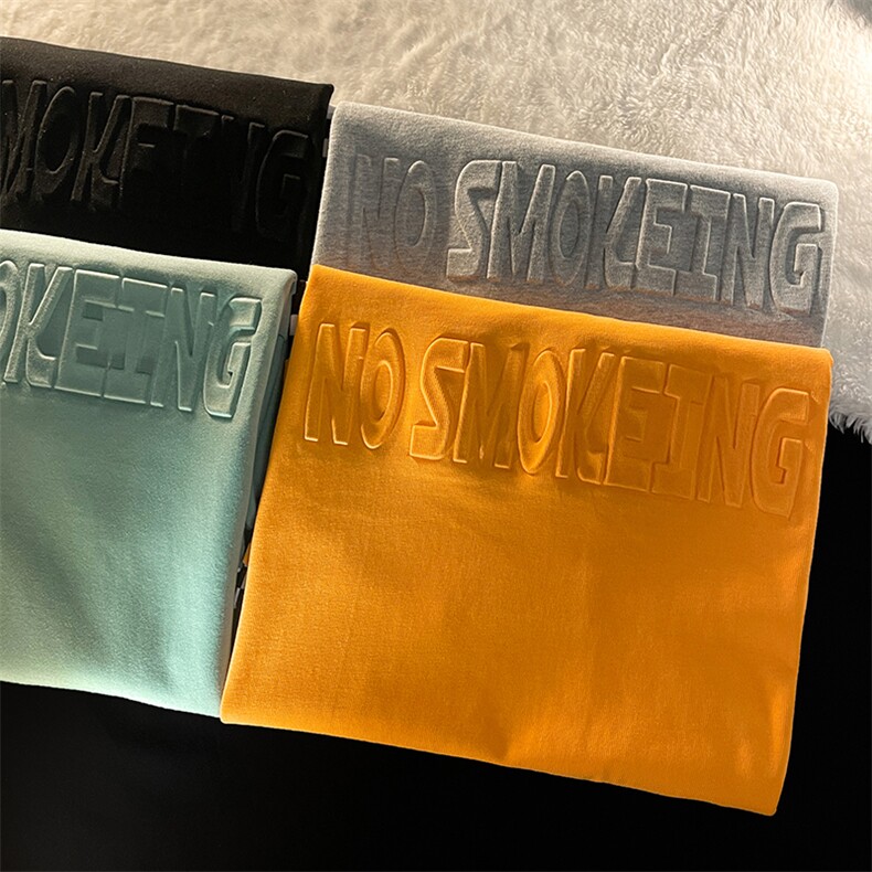 新款港风平铺摆拍短袖T恤凹凸印棋盘格纯手感宽松TC3108-P28,男装T恤,星座717