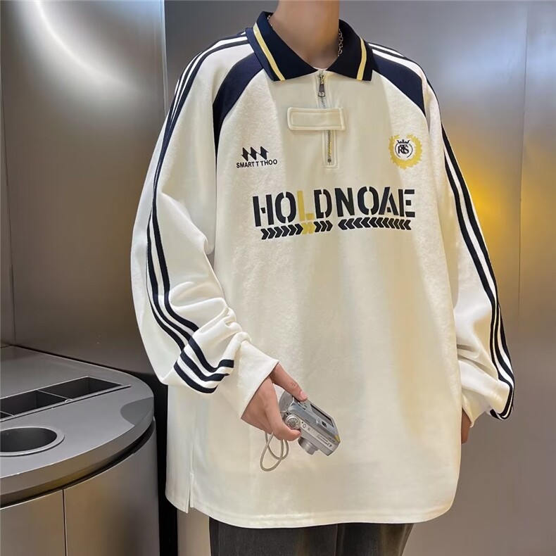 卫衣男士春秋季美式长袖polo领T恤外套上衣W9907-P40,男装T恤,星座1109-3