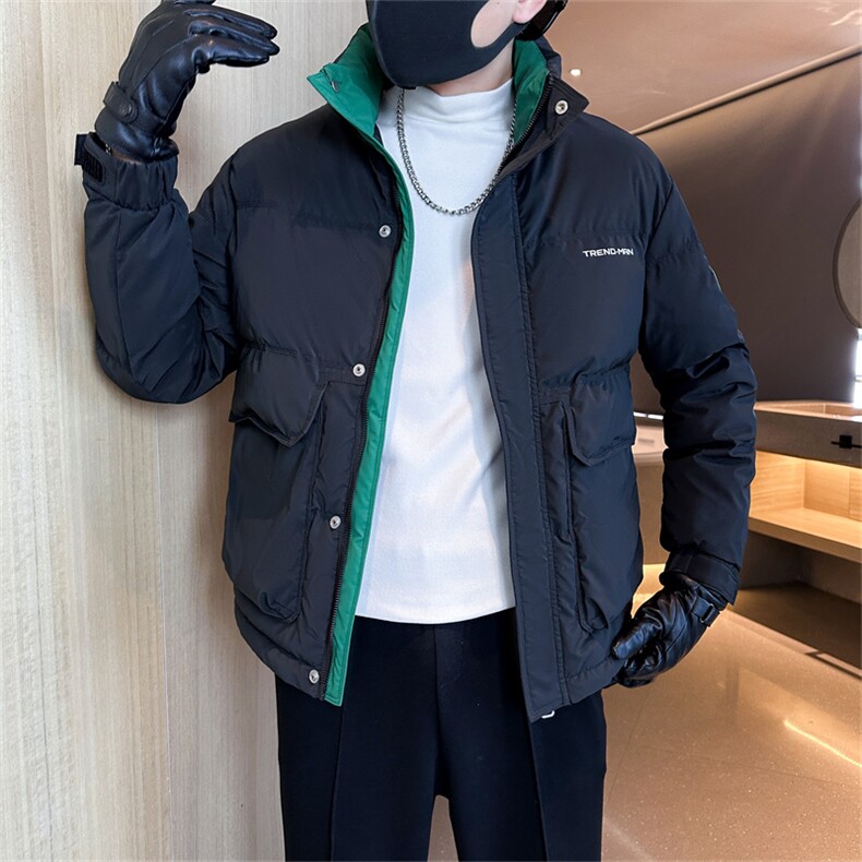 男士加厚羽绒服2025冬季修身立领休闲外套C208-8897特P158控229.9,男装羽绒服,电商C208