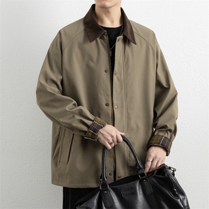 翻领夹克男春季简约宽松潮流百搭上衣服JK268-P78图片