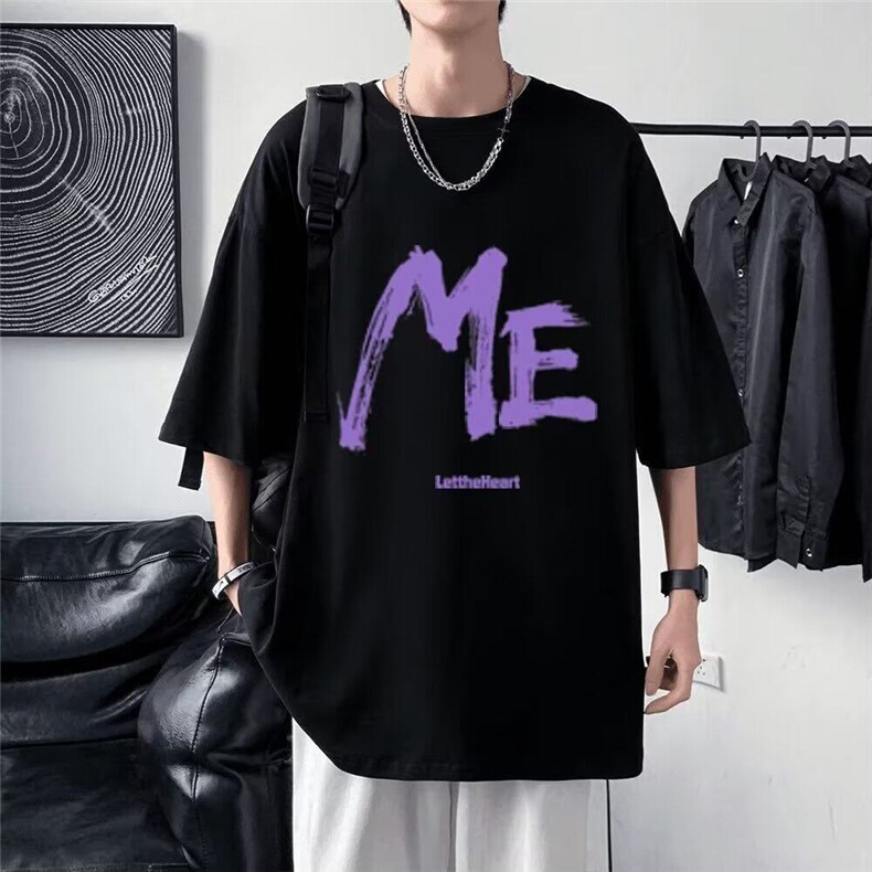 美式高街重磅短袖t恤男夏季2025新款纯棉宽松百搭半袖衣服i,男装T恤,星座218-1（原230）