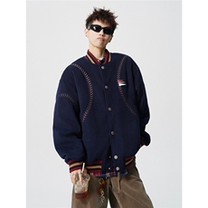 可二开美式旗帜大码S-2XL夹棉聚酯纤维棒球棉衣男78157P148，男装棉衣，星座226-1