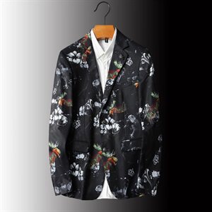 2021秋冬新款印花小西服 男士韩版修身西装外套 C796P95图片