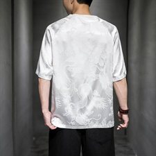 男短袖t恤潮流2021夏季新款大龙提花中国风男T恤D652P45，男装T恤，星座312B-2