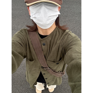 优优库平替灯芯绒衬衫秋冬款休闲宽松圆领长袖衬衣CS331-P35图片