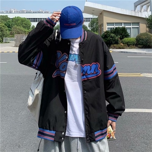 2025棒球服外套男春季美式复古潮流夹克ins潮牌休闲运动高街衣服图片