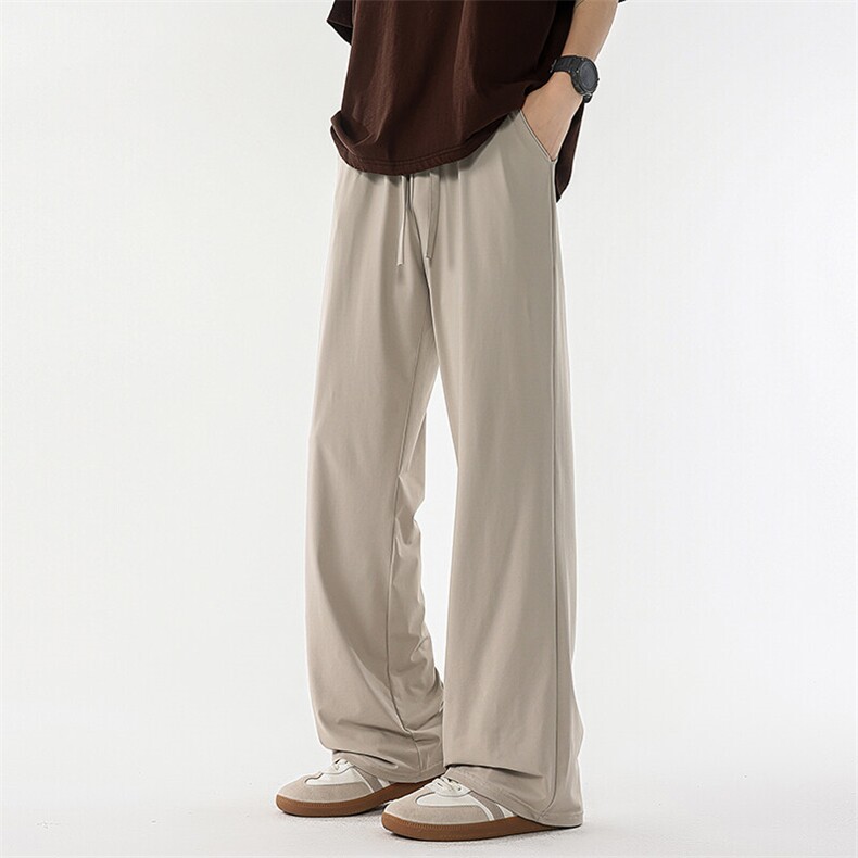 轻薄透气高弹力户外速干冰皮裤男女同款面膜冰丝裤K08P40，男装皮裤，电商A073