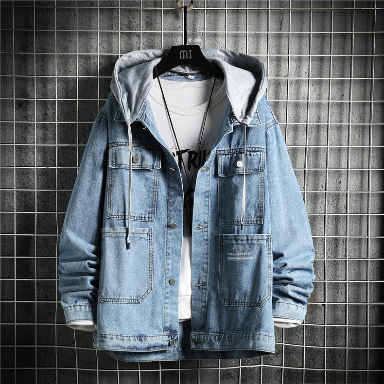 JK668-p80M-5X网格ins牛仔夹克绣花破洞大码男日系CITYBOY,男装夹克,星座103A