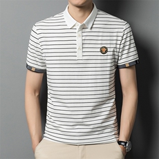 POLO衫男上衣半袖男衣服男士体恤衫休闲翻领爸爸短袖男SW507-P65，男装Polo衫，星座1105-3