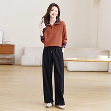 减龄穿搭一整套休闲运动套装女秋宽松卫衣阔腿裤两件套，女装套装/套裙，璐依舞