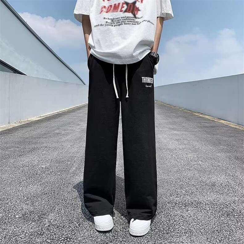 裤子男款春秋款束脚卫裤宽松运动裤男士2024休闲长裤CK106/P45,男装休闲裤,星座506