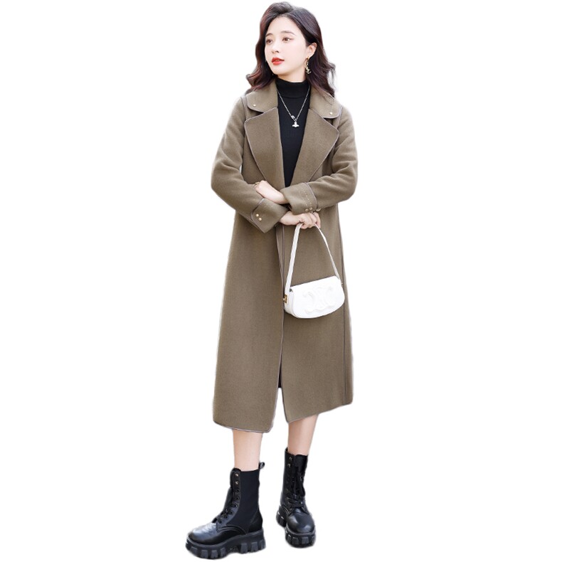 2025秋冬新款双面羊毛修身修身时尚长品质款高支羊毛外套女,女装双面呢大衣,媚琳依坊