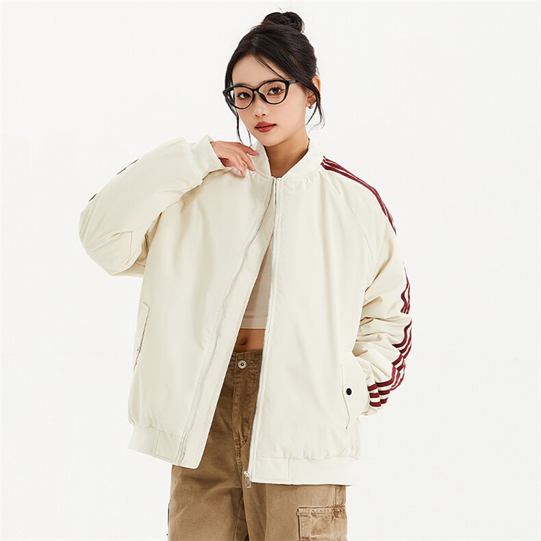 冬季加绒加厚三条杠休闲百搭棒球服棉衣外套MY8951JM特批P68,男装棉衣,电商A247