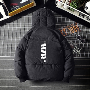 MY16002-P100 加厚加绒连帽棉衣男大码棉服男面包服男图片