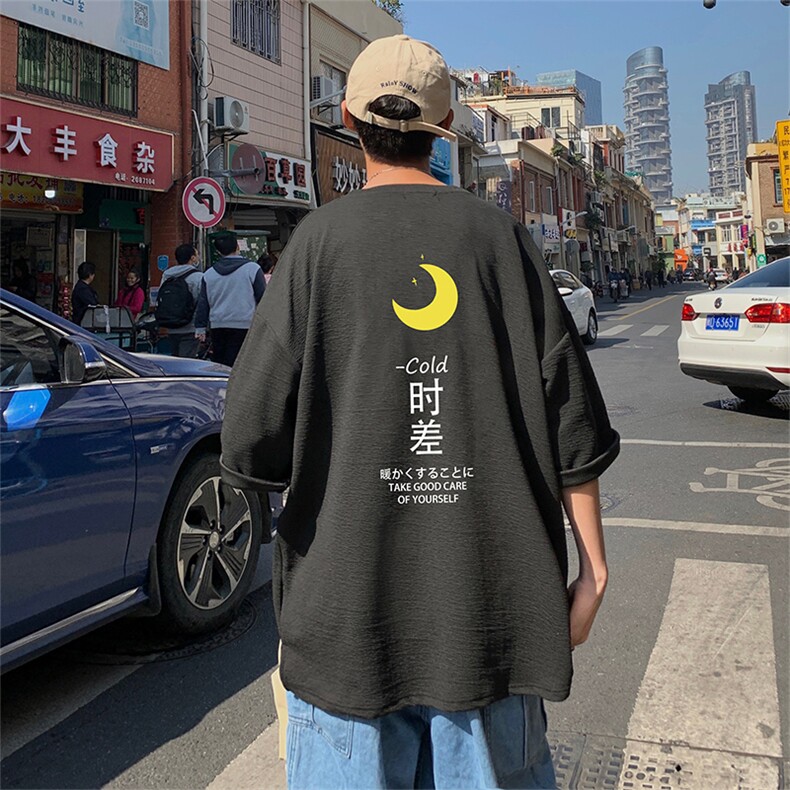 Q11047-P30春夏季七分袖t恤男大码五分袖男短袖中袖,男装T恤,电商A040