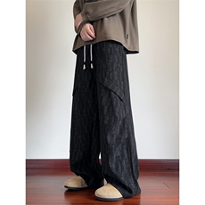 1506-1/KK1001/P45美式褶皱格纹休闲裤男潮牌宽松垂感运动裤子，女装休闲裤，星座1506-1