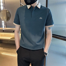 主推款大码短袖T恤翻领Polo衫单车刺绣轻奢高级感上衣T0232-P55，男装T恤，电商D342