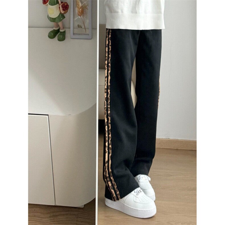 【有货】JRK83CC-特P45加绒豹纹三条杠裤子男加厚条纹卫裤,男装休闲裤,星座1007（原301D）