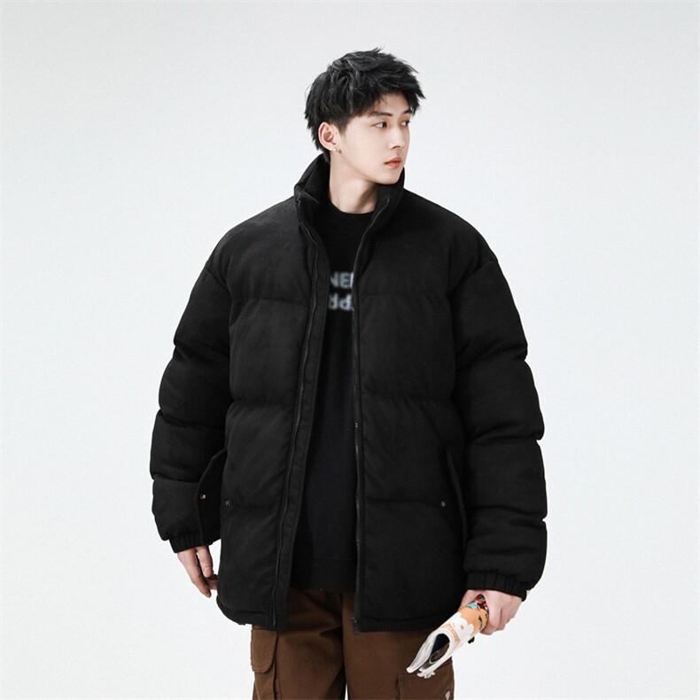 麂皮绒棉衣男潮流上衣港风加厚保暖宽松立领外套M0779-P100,男装棉衣,星座308B-2