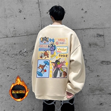 抖音供货、复合重磅加绒现货圆领卫衣宽松D223A-JR-YL2348-特P33，男装卫衣，电商019-1
