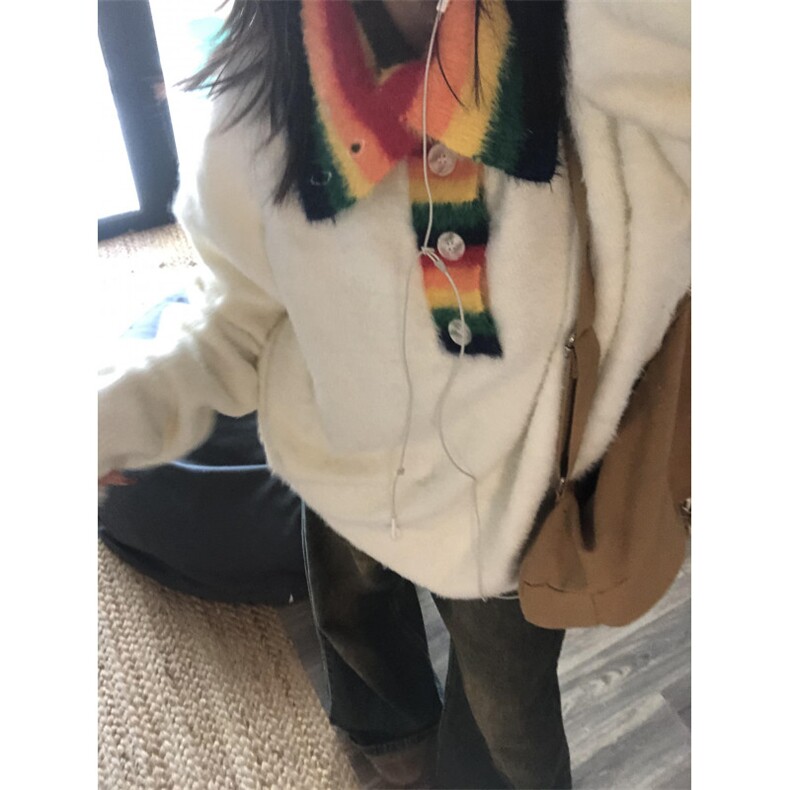 【有货】彩虹高领毛衣男女仿貂毛针织衫外套MY451CC-特P60,男装针织衫/毛衣,星座1007（原301D）