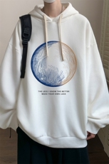 连帽卫衣男大码运动服帽衫外套WY2330-P35加绒款-P40，男装卫衣，电商A040