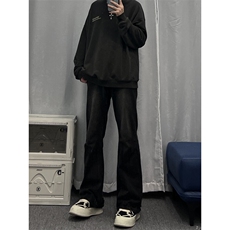 美式hiphop牛仔裤修身直筒微喇叭裤68，男装牛仔裤，星座310A-4