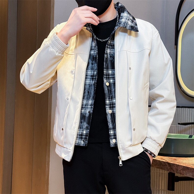 加棉加厚假二件夹克时尚店主小伙风冬季外套男JK2589加棉P90控148,男装夹克,星座301B-1